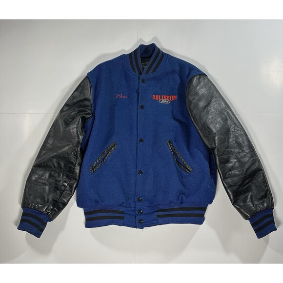Vintage Ford Coliseum Varsity Bomber Jacket Size Medium Ford